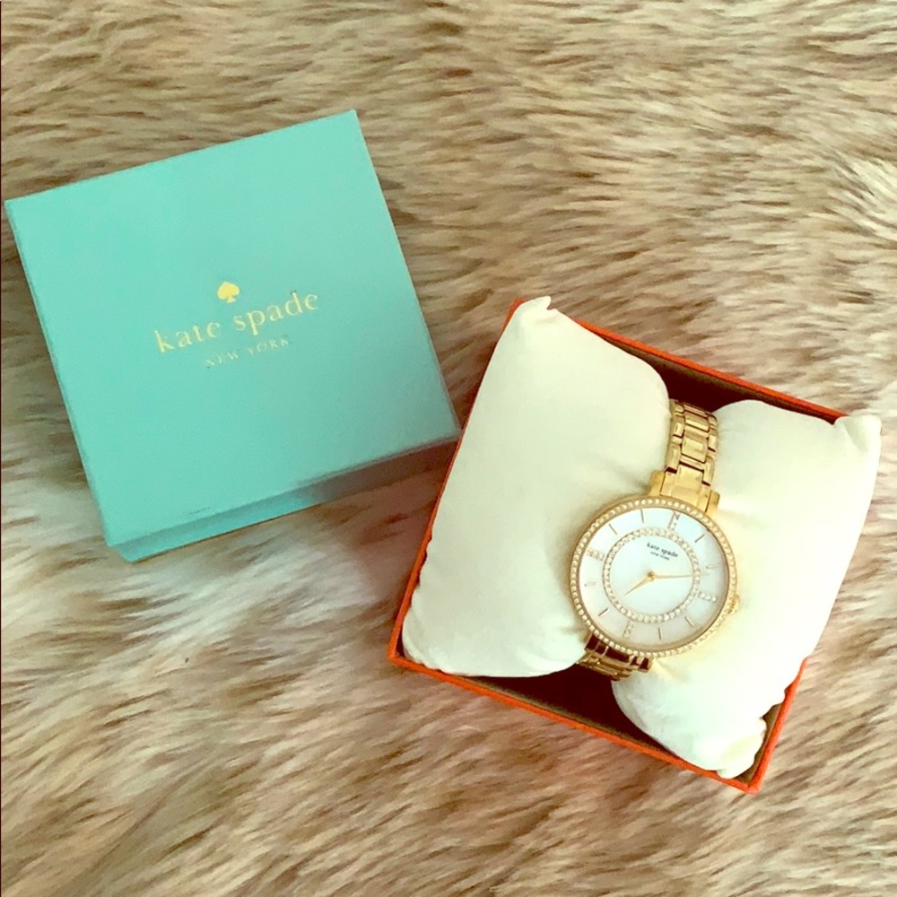 Kate Spade Gold Rhinestone Watch